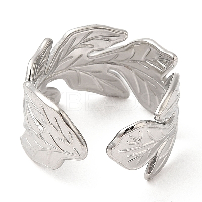 Non-Tarnish 304 Stainless Steel Open Cuff Rings RJEW-K245-77P-1