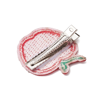 Cloth Apple Alligator Hair Clips PHAR-JH00127-1