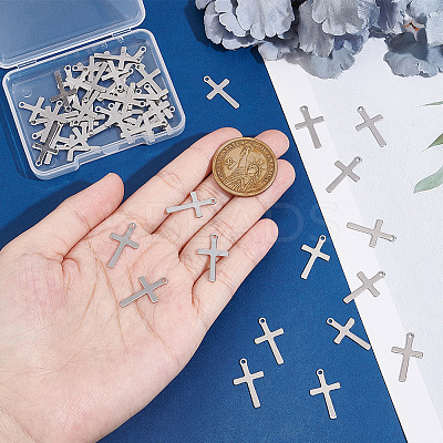 50Pcs 201 Stainless Steel Pendants STAS-UN0045-37P-1