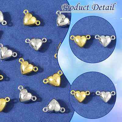 10 Bags Alloy Magnetic Clasps with Loops FIND-FS0004-88P-1