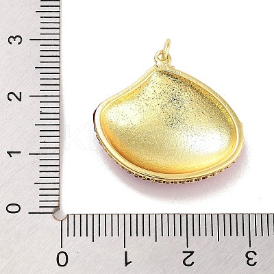 Real 18K Gold Plated Rack Plating Brass Enamel Pendants X-KK-M293-32G-02-1