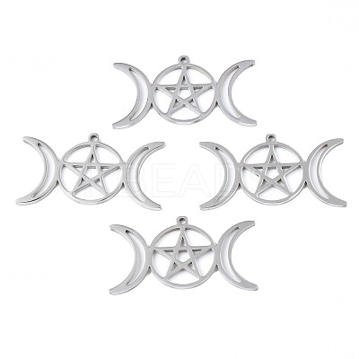 Non-Tarnish 201 Stainless Steel Pendants STAS-N098-042P-1