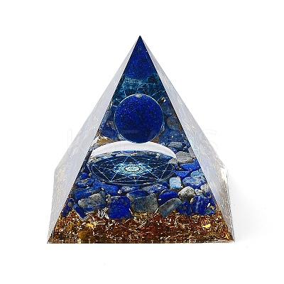 Orgonite Pyramid Resin Energy Generators DJEW-D013-01F-1
