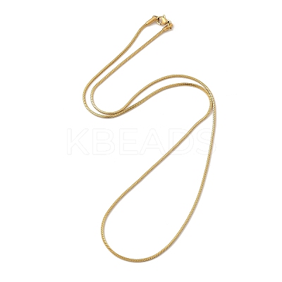 Ion Plating(IP) 304 Stainless Steel Square Snake Chain Necklaces STAS-A066-07-02G-1