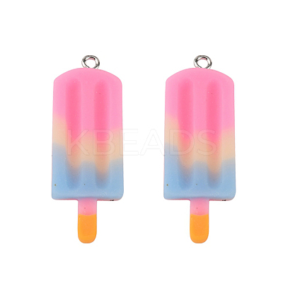Rainbow Resin Pendants X-CRES-S359-30D-1