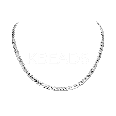 Stainless Steel Cuban Link Chains Necklaces PW-WGE1B56-01-1