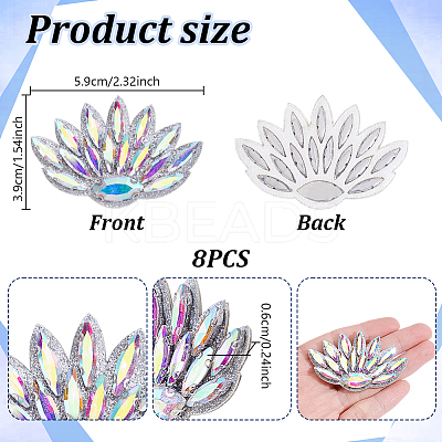 Glass Clothing Patches LS-PATC-WH0028-025A-1