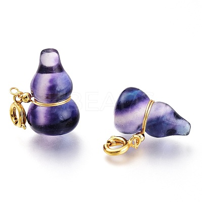 Carved Natural Fluorite Pendants X-G-J387-81-1