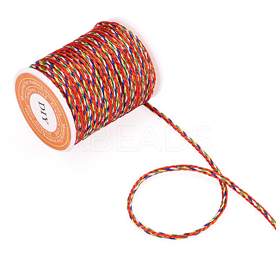2 Rolls Multi-Color Decorative Nylon Twisted Cord NWIR-TADJ0001-04A-1