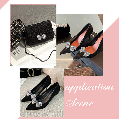 Rhinestone Bowknot Shoe Decoration FIND-FG0002-01-1