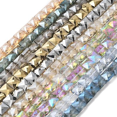 Electroplate Glass Beads Strands EGLA-L045-B-1