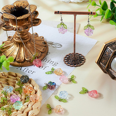 28Pcs 14 Colors Glass Pendant GLAA-TA0002-26-1