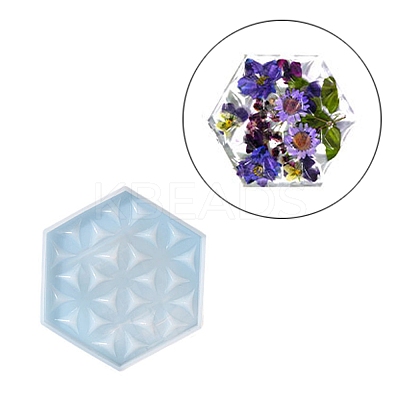 DIY Life of Flower Textured Cup Mat Silicone Molds LS-SIMO-H009-05G-1