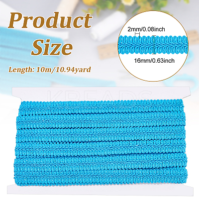 Polyester Braided Lace Trim OCOR-WH0074-92D-1