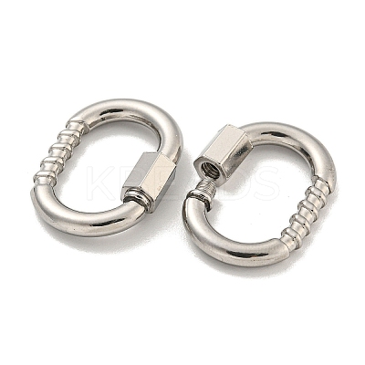 Non-Tarnish 304 Stainless Steel Screw Carabiner Lock Charms STAS-C092-08P-1