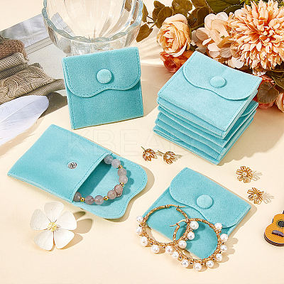 10Pcs Velvet Jewelry Pouches AJEW-NB0005-66E-1