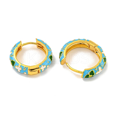 Rack Plating Brass Hoop Earrings EJEW-C102-45G-02-1
