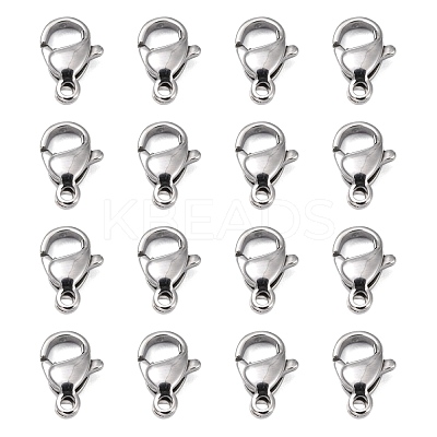 Tarnish Resistant Polished 316 Surgical Stainless Steel Lobster Claw Clasps STAS-R072-11A-1