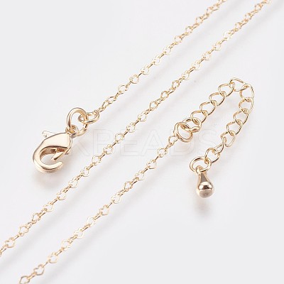 Long-Lasting Plated Brass Cable Chains Necklaces X-NJEW-K112-02G-NF-1