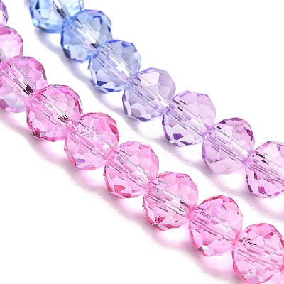 Transparent Painted Glass Beads Strands X1-DGLA-A034-T6mm-A08-1