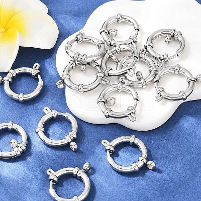 Tarnish Resistant 304 Stainless Steel Spring Ring Clasps LS-STAS-R083-03-1
