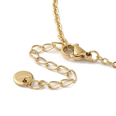 PVD Vacuum Plating 304 Stainless Steel Cable Chain Necklaces NJEW-C045-02G-1