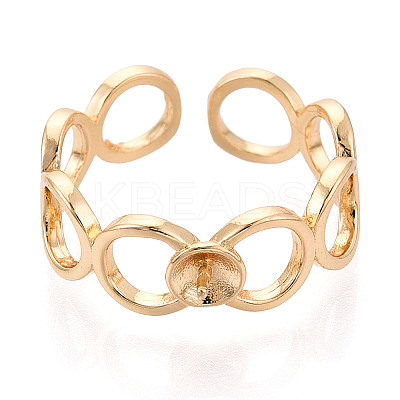 Ring Brass & Enamel Cup Peg Ring Settings KK-N274-26G-1