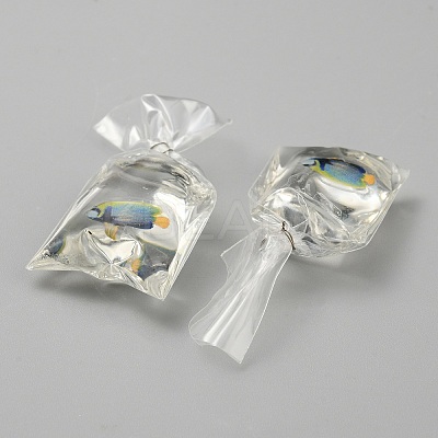 Transparent Resin Big Pendants LS-RESI-TAC0024-01G-1