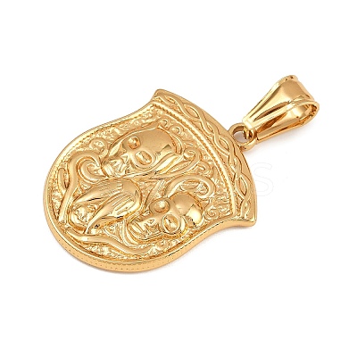 304 Stainless Steel Pendants STAS-P409-01B-G-1