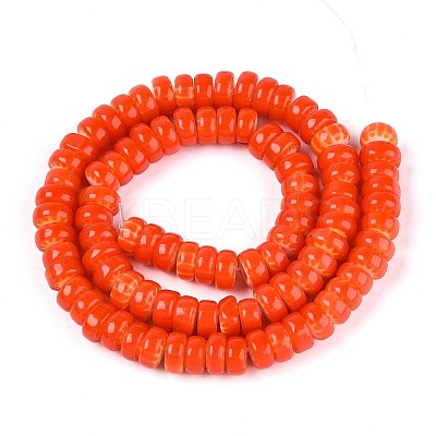 Handmade Millefiori Glass Beads Strands LAMP-T021-28A-02-1
