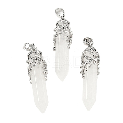 Natural Quartz Crystal Pendants G-M450-01P-12-1