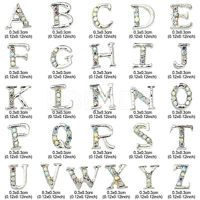 26 Letter Alloy Cabochons MRMJ-R129-97D-1