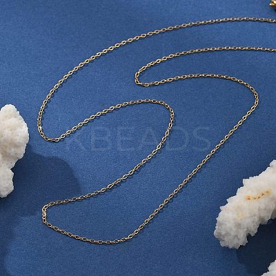 1MM 304 Stainless Steel Cable Chain Necklaces LS-NJEW-T016-15G-1
