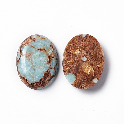 Assembled Bronzite and Imperial Jasper Cabochons G-O124-03-1
