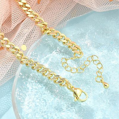 Brass Micro Pave Cubic Zirconia Link Bracelets BJEW-S158-13G-B-1
