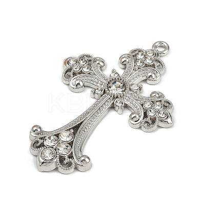 Alloy Rhinestone Cross Big Pendants LS-ALRI-1475-P-RS-1