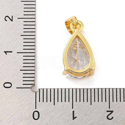 Rack Plating Brass Micro Pave Cubic Zirconia Pendants KK-G513-13G-1