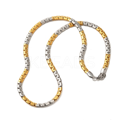 202 Stainless Steel Box Chain Necklaces STAS-A100-10-1