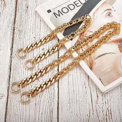 4Pcs 2 Styles Aluminum Chain Bag Strap AJEW-SZ0001-69-1