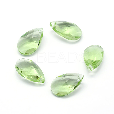 Faceted Glass Pendants X-GLAA-F069-S-A11-1