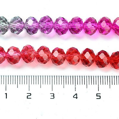 Transparent Painted Glass Beads Strands LS-DGLA-A034-T8mm-A24-1