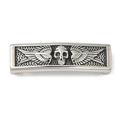 304 Stainless Steel Wing Skull Connector Charms STAS-Z147-11AS-02-1