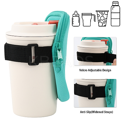 3Pcs 3 Colors Polyester Water Bottle Pouch AJEW-CA0003-96-1