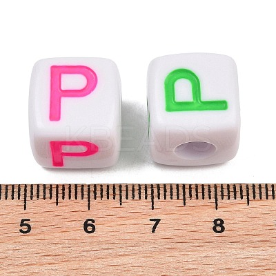 Opaque Acrylic Enamel European Beads AC-ACBA1794-04P-1