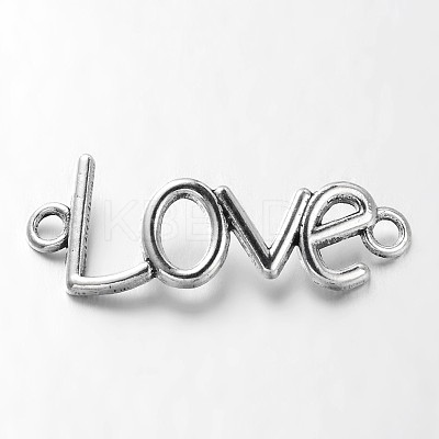 Tibetan Style Alloy Word Love Links connectors TIBE-Q035-009AS-NR-1