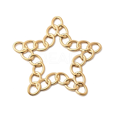 304 Stainless Steel Ring Link Big Pendants STAS-B120-02G-1