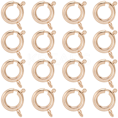 20Pcs Eco-friendly Brass Spring Ring Clasps KK-BBC0027-69A-G-1