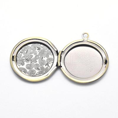 Brass Locket Pendants KK-F717-41AB-NR-1