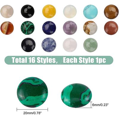 Mixed Gemstone Cabochons G-GA0001-07-1
