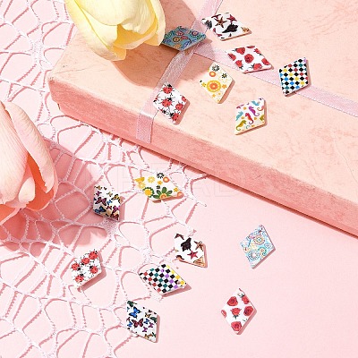 16Pcs 8 Colors Natural Freshwater Shell Pendants BSHE-FS0001-07-1